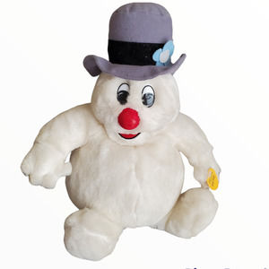 Vintage 90s Frosty the Snowman Singing Animated Plush 15" Christmas Stuffed Toy